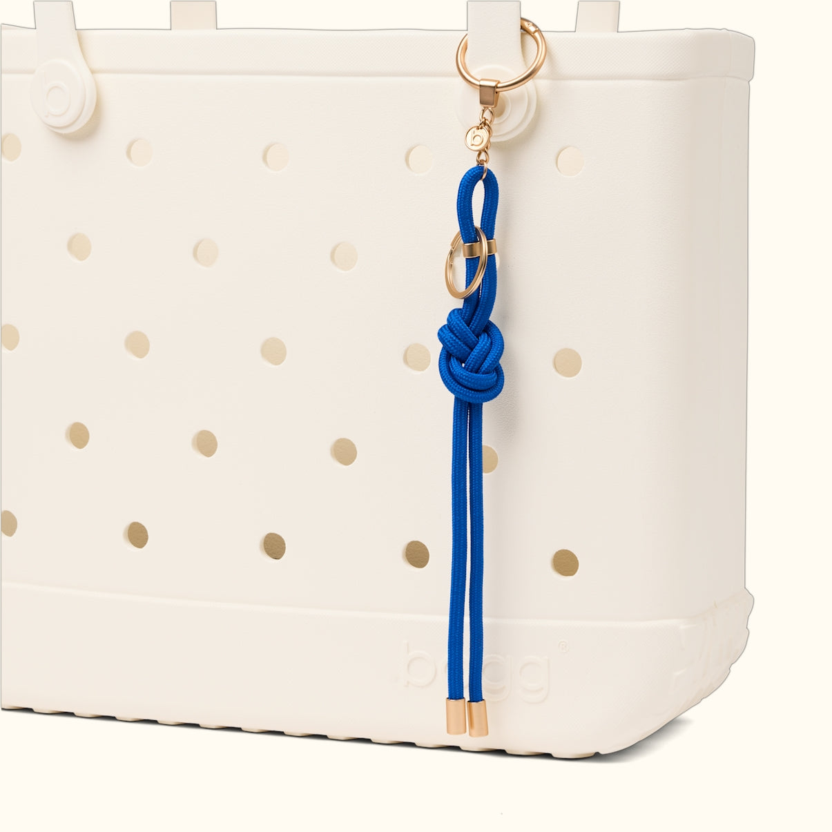 Bogg'd & Charmed Mykonos Blue Nautical Rope Water Sports Travel Tote Lightweight Lightweight with Non Slip Bottom for Outdoor Adventures Travel Organizer Vacation Essentials for Women