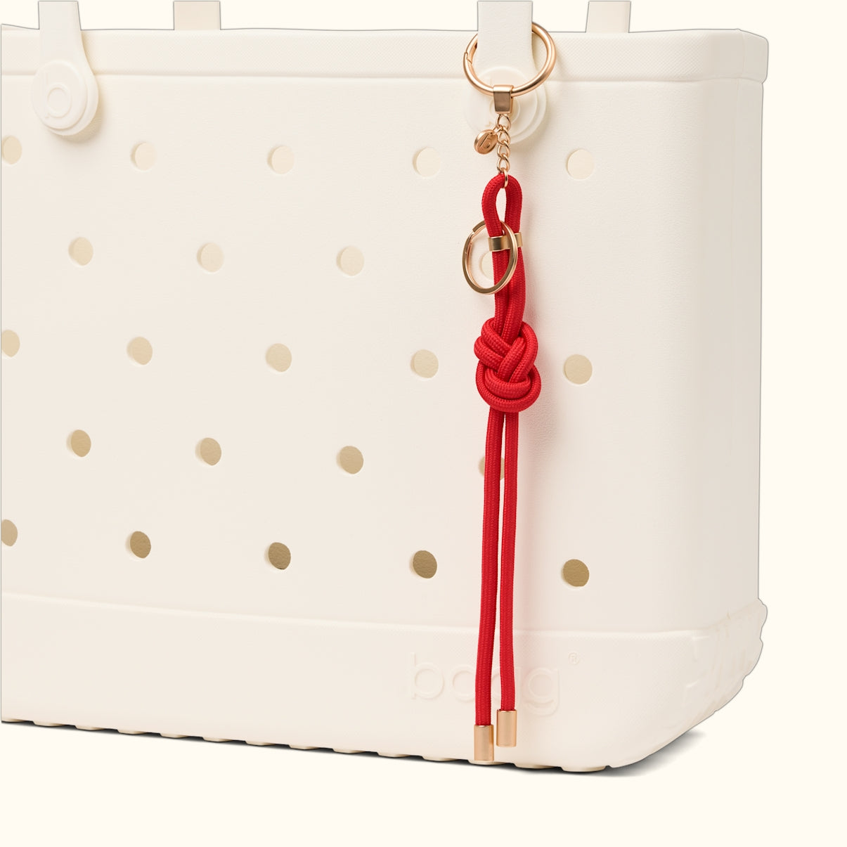 Bogg'd & Charmed Buoy Red Nautical Rope Tropical Resort Beach Bag Premium Sandproof Waterproof Phone Pouch Included for Family Trips