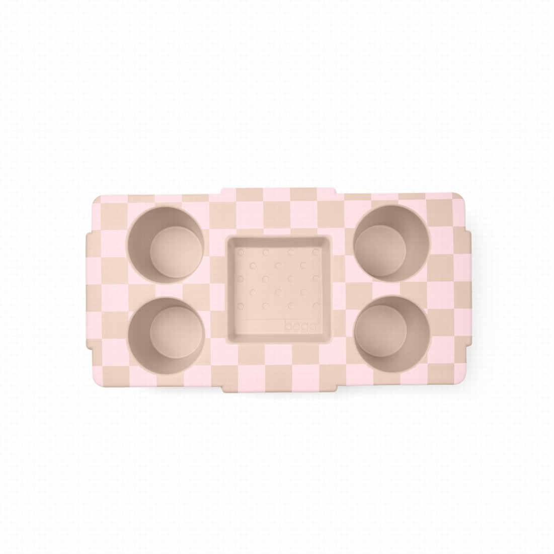 Top o' the Bogg to Ya Checkered Linen/ Pink Marshmallow Outdoor Adventure Pool Tote Lightweight Durable with Makeup Bag for Outdoor Adventures Travel Organizer Vacation Essentials for Women