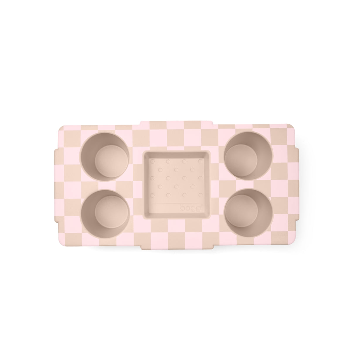 Top o' the Bogg to Ya Checkered Linen/ Pink Marshmallow Coastal Travel Beach Bag Flexible Washable Deep Storage Interior for Cruise Travel